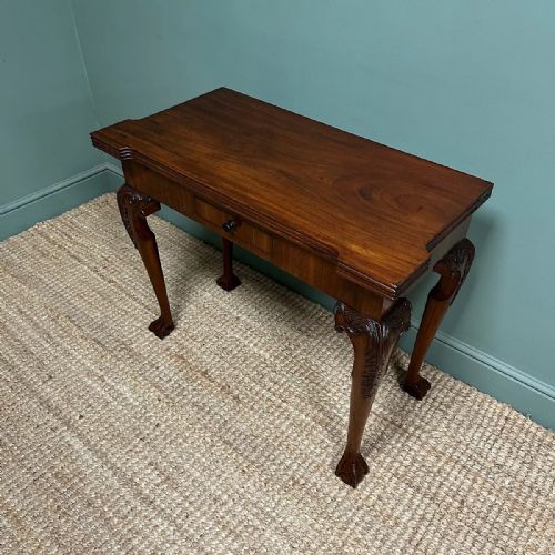 SUPERB QUALITY ANTIQUE GEORGIAN GAMES TABLE TEA TABLE - ADDITIONAL PHOTO 8