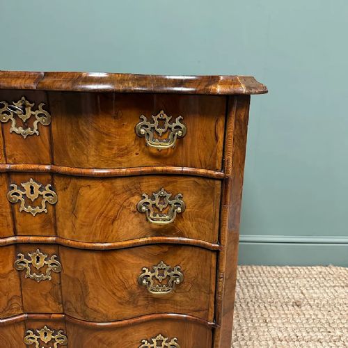 UNUSUAL DUTCH GEORGIAN WALNUT ANTIQUE CHEST - ADDITIONAL PHOTO 4