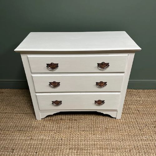 ANTIQUE PAINTED CHEST OF DRAWERS - ADDITIONAL PHOTO 2