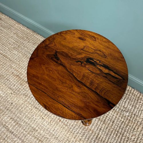 HIGH QUALITY VICTORIAN ROSEWOOD ANTIQUE OCCASIONAL TABLE - ADDITIONAL PHOTO 4