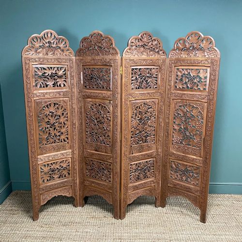 decorative carved screen - CATEGORY: ANTIQUE MISCELLANEOUS - DATED 1920