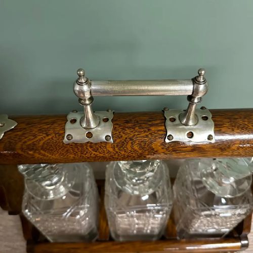QUALITY VICTORIAN OAK ANTIQUE TANTALUS - ADDITIONAL PHOTO 6