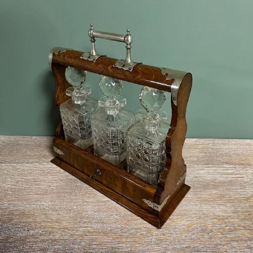 QUALITY VICTORIAN OAK ANTIQUE TANTALUS - ADDITIONAL PHOTO 8