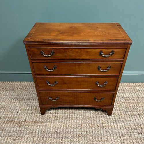 SMALL GEORGIAN DESIGN EDWARDIAN ANTIQUE CHEST OF DRAWERS - ADDITIONAL PHOTO 2
