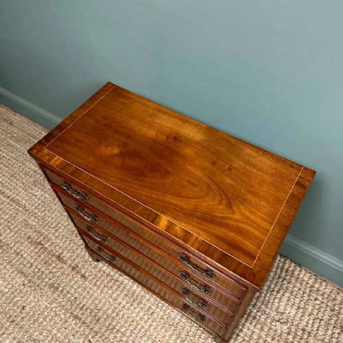 SMALL GEORGIAN DESIGN EDWARDIAN ANTIQUE CHEST OF DRAWERS - ADDITIONAL PHOTO 3