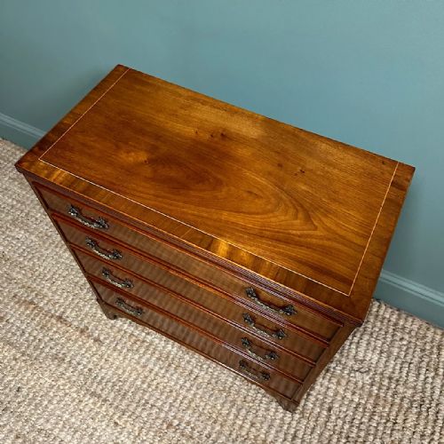 SMALL GEORGIAN DESIGN EDWARDIAN ANTIQUE CHEST OF DRAWERS - ADDITIONAL PHOTO 6