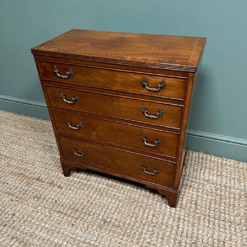 SMALL GEORGIAN DESIGN EDWARDIAN ANTIQUE CHEST OF DRAWERS - ADDITIONAL PHOTO 7