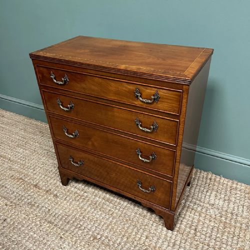 SMALL GEORGIAN DESIGN EDWARDIAN ANTIQUE CHEST OF DRAWERS - ADDITIONAL PHOTO 8