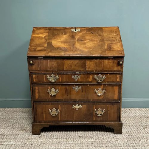 RARE YEW WOOD ANTIQUE GEORGIAN BUREAU - ADDITIONAL PHOTO 1