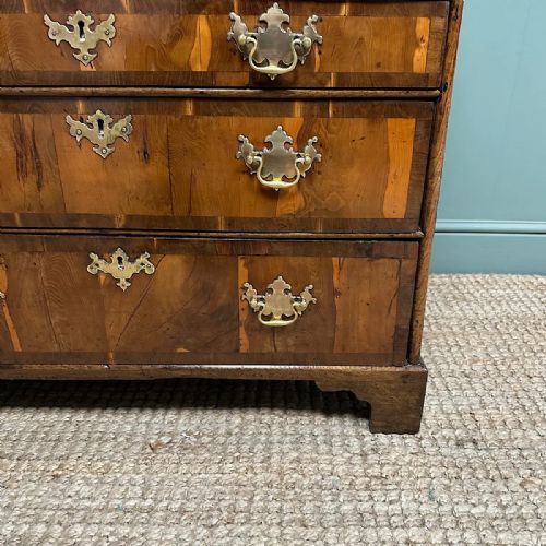 RARE YEW WOOD ANTIQUE GEORGIAN BUREAU - ADDITIONAL PHOTO 6