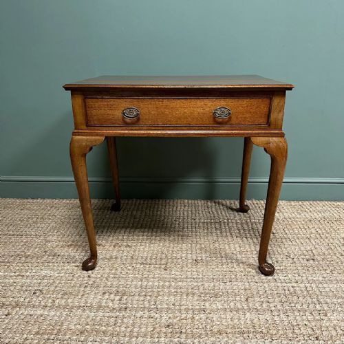 STUNNING EDWARDIAN WALNUT ANTIQUE LOW BOY WRITING TABLE - ADDITIONAL PHOTO 1