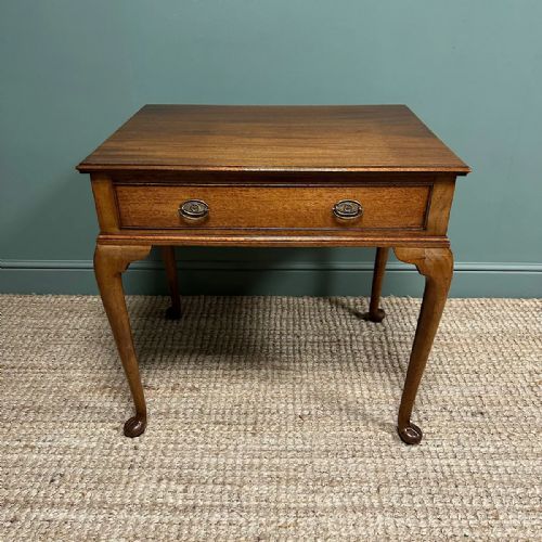 STUNNING EDWARDIAN WALNUT ANTIQUE LOW BOY WRITING TABLE - ADDITIONAL PHOTO 2