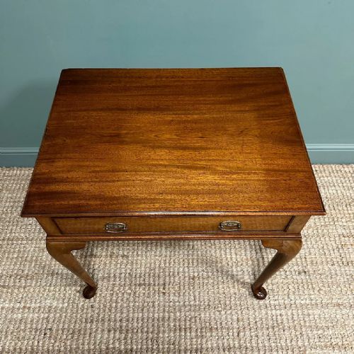 STUNNING EDWARDIAN WALNUT ANTIQUE LOW BOY WRITING TABLE - ADDITIONAL PHOTO 4