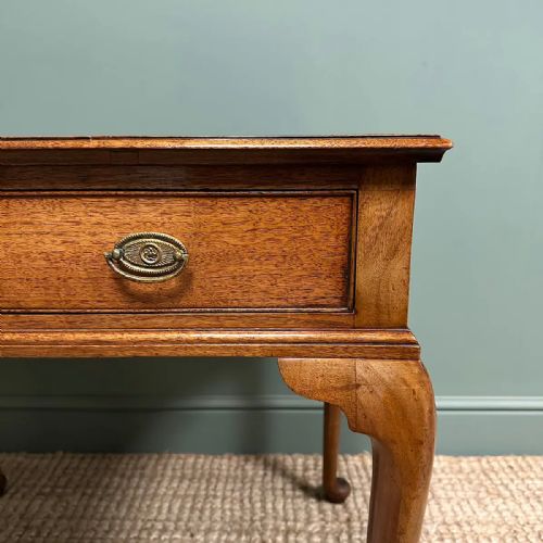 STUNNING EDWARDIAN WALNUT ANTIQUE LOW BOY WRITING TABLE - ADDITIONAL PHOTO 5