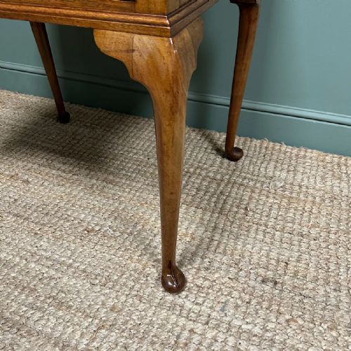 STUNNING EDWARDIAN WALNUT ANTIQUE LOW BOY WRITING TABLE - ADDITIONAL PHOTO 6