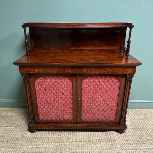 SPECTACULAR MAHOGANY ANTIQUE REGENCY CHIFFONIER CABINET - ADDITIONAL PHOTO 1