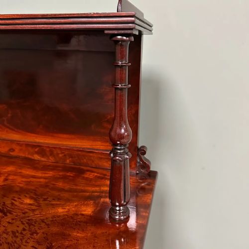 SPECTACULAR MAHOGANY ANTIQUE REGENCY CHIFFONIER CABINET - ADDITIONAL PHOTO 3