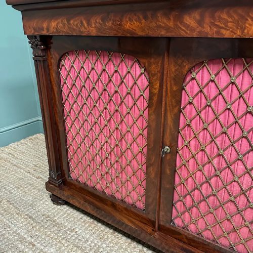 SPECTACULAR MAHOGANY ANTIQUE REGENCY CHIFFONIER CABINET - ADDITIONAL PHOTO 4