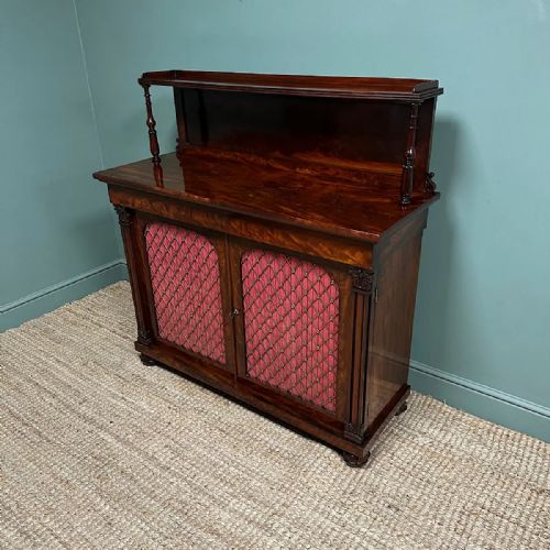 SPECTACULAR MAHOGANY ANTIQUE REGENCY CHIFFONIER CABINET - ADDITIONAL PHOTO 8