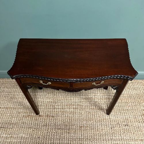 STUNNING ANTIQUE CHIPPENDALE SIDE TABLE TEA TABLE - ADDITIONAL PHOTO 4