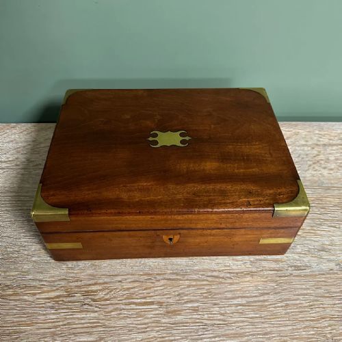 outstanding small antique writing box slope - CATEGORY: ANTIQUE BOXES - DATED VICTORIAN