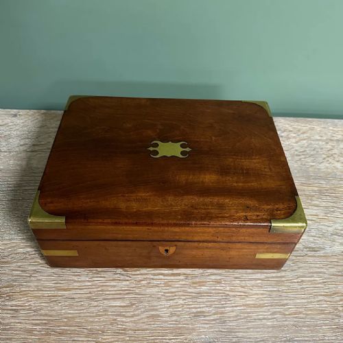 OUTSTANDING SMALL ANTIQUE WRITING BOX SLOPE - ADDITIONAL PHOTO 5