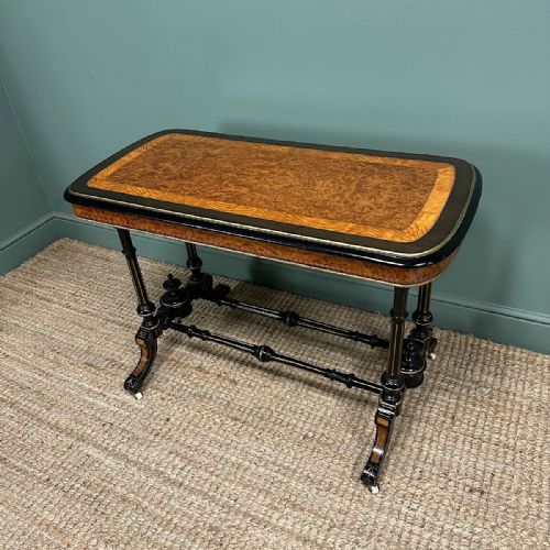 RARE VICTORIAN AMBOYNA ANTIQUE TABLE - ADDITIONAL PHOTO 8