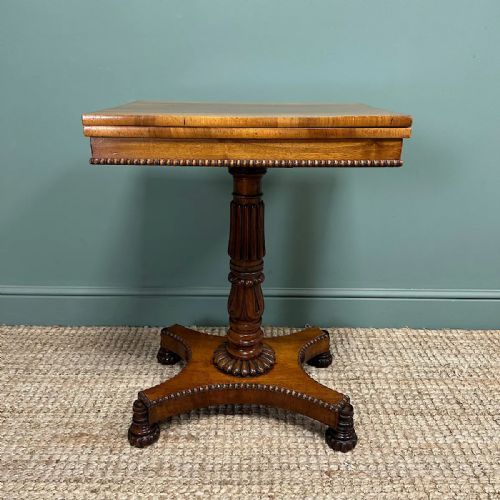ELEGANT ANTIQUE REGENCY ROSEWOOD GAMES TABLE - ADDITIONAL PHOTO 1