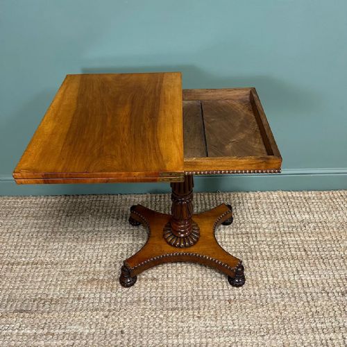 ELEGANT ANTIQUE REGENCY ROSEWOOD GAMES TABLE - ADDITIONAL PHOTO 3