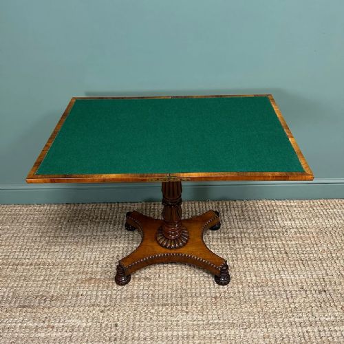 ELEGANT ANTIQUE REGENCY ROSEWOOD GAMES TABLE - ADDITIONAL PHOTO 4