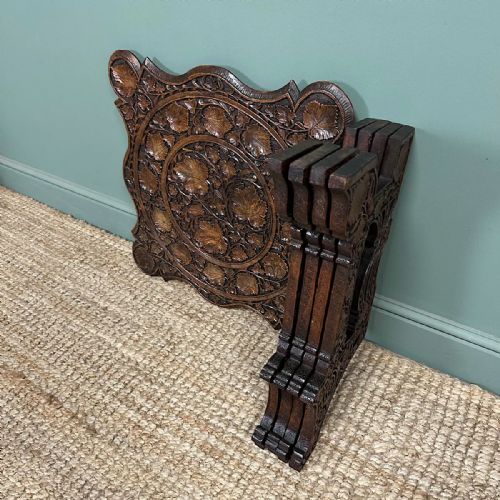 RARE ANGLO INDIAN ANTIQUE CARVED TABLE - ADDITIONAL PHOTO 3