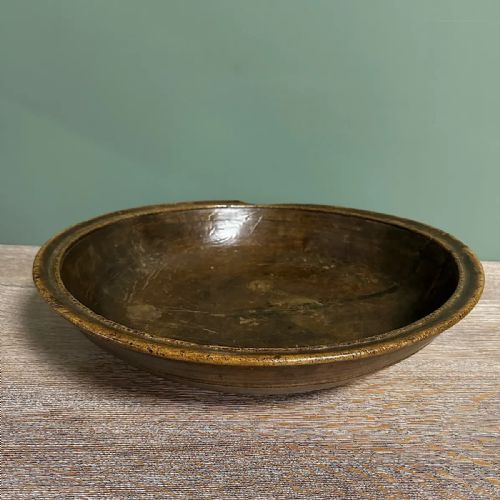 DECORATIVE 19TH CENTURY RING TURNED ANTIQUE SYCAMORE BOWL - ADDITIONAL PHOTO 1