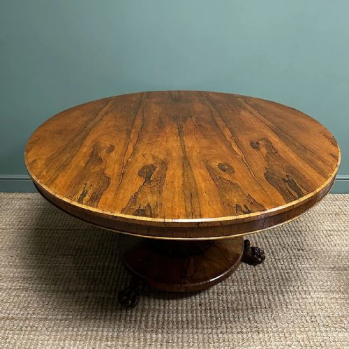 STRIKING CIRCULAR ANTIQUE WILLIAM IV DINING TABLE - ADDITIONAL PHOTO 1