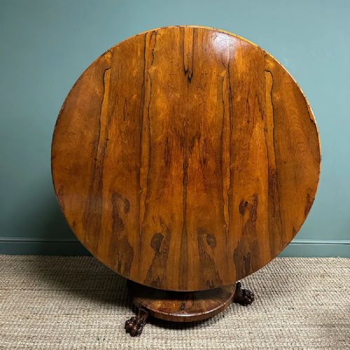 STRIKING CIRCULAR ANTIQUE WILLIAM IV DINING TABLE - ADDITIONAL PHOTO 3