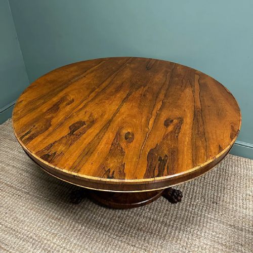 STRIKING CIRCULAR ANTIQUE WILLIAM IV DINING TABLE - ADDITIONAL PHOTO 5