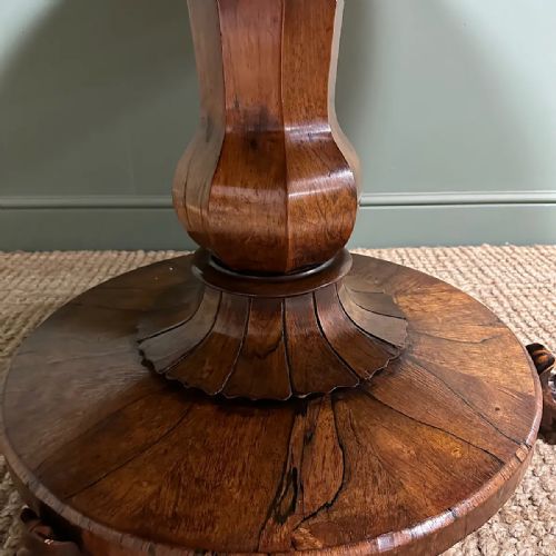 STRIKING CIRCULAR ANTIQUE WILLIAM IV DINING TABLE - ADDITIONAL PHOTO 6