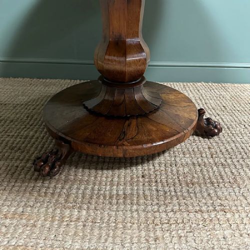 STRIKING CIRCULAR ANTIQUE WILLIAM IV DINING TABLE - ADDITIONAL PHOTO 7