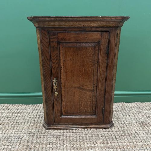 georgian oak antique corner cupboard - CATEGORY: ANTIQUE CUPBOARDS - DATED GEORGIAN
