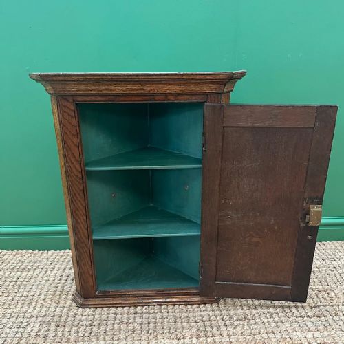 GEORGIAN OAK ANTIQUE CORNER CUPBOARD - ADDITIONAL PHOTO 4