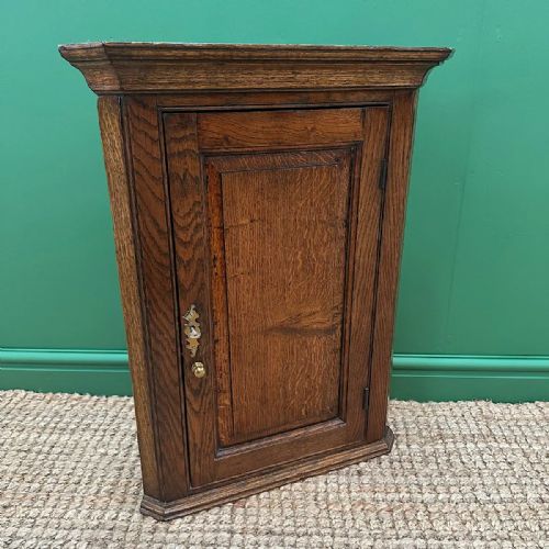GEORGIAN OAK ANTIQUE CORNER CUPBOARD - ADDITIONAL PHOTO 6