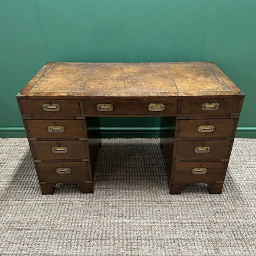 COUNTRY HOUSE ANTIQUE CAMPAIGN DESK - ADDITIONAL PHOTO 2