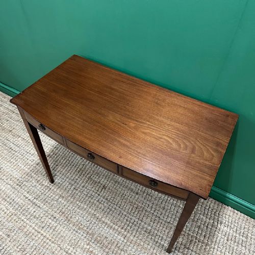 QUALITY BOW FRONTED HEPPLEWHITE REGENCY ANTIQUE WRITING TABLE - ADDITIONAL PHOTO 3