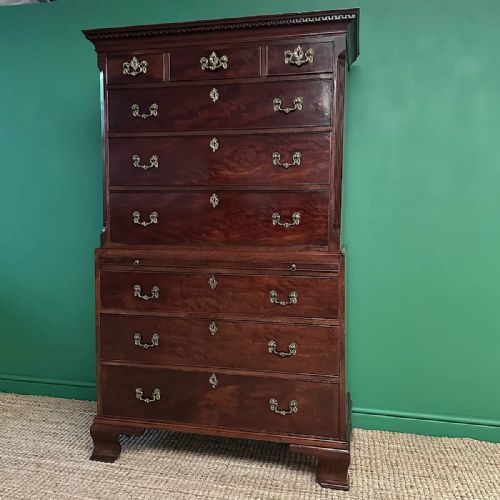 superb quality large georgian mahogany antique chest - CATEGORY: ANTIQUE CHEST OF DRAWERS - DATED GEORGIAN