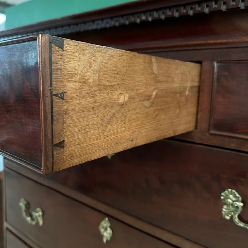 SUPERB QUALITY LARGE GEORGIAN MAHOGANY ANTIQUE CHEST - ADDITIONAL PHOTO 5