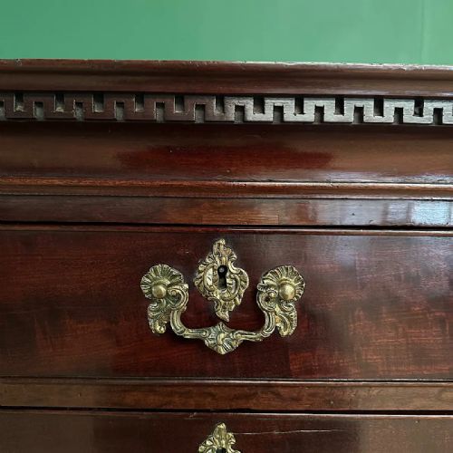 SUPERB QUALITY LARGE GEORGIAN MAHOGANY ANTIQUE CHEST - ADDITIONAL PHOTO 6