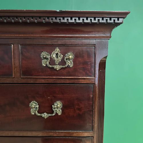 SUPERB QUALITY LARGE GEORGIAN MAHOGANY ANTIQUE CHEST - ADDITIONAL PHOTO 7