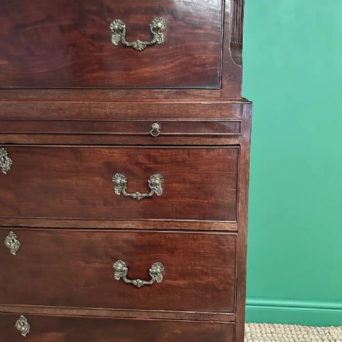 SUPERB QUALITY LARGE GEORGIAN MAHOGANY ANTIQUE CHEST - ADDITIONAL PHOTO 8