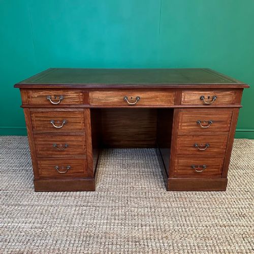outstanding large victorian mahogany desk - CATEGORY: ANTIQUE DESKS - DATED VICTORIAN