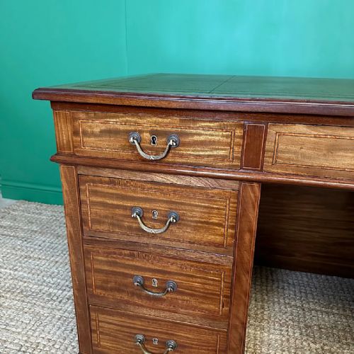 OUTSTANDING LARGE VICTORIAN MAHOGANY DESK - ADDITIONAL PHOTO 7