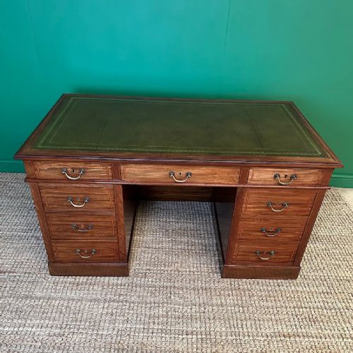 OUTSTANDING LARGE VICTORIAN MAHOGANY DESK - ADDITIONAL PHOTO 10